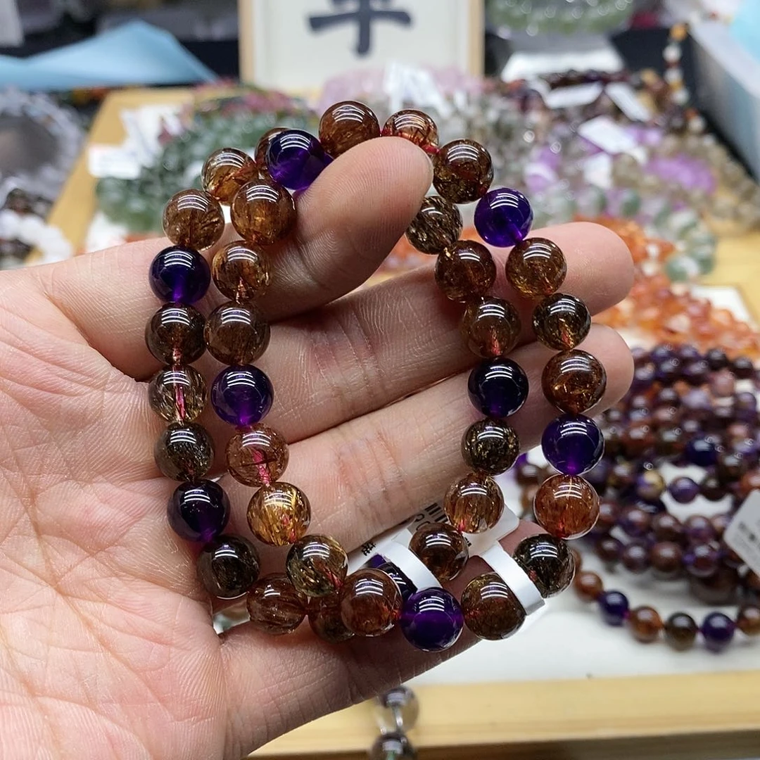 水晶手链未镶嵌多样性发货发一条