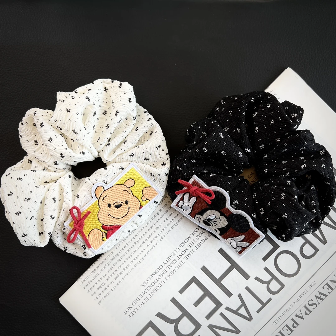 小众设计米老头小熊波点发圈