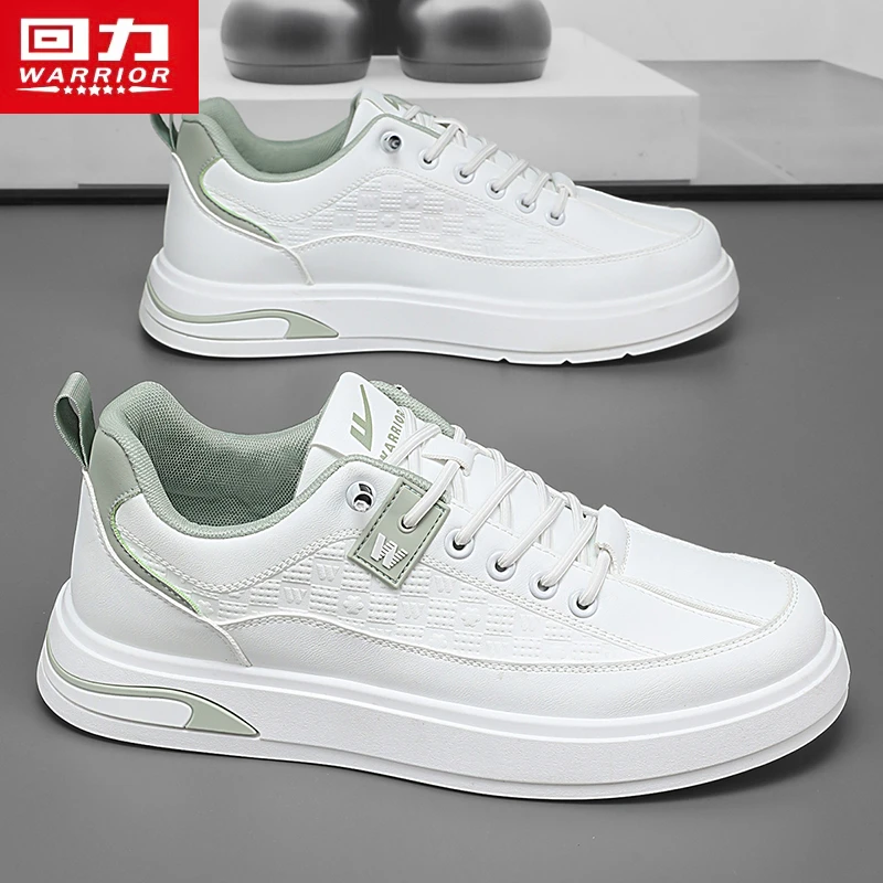 回力男鞋2025冬季小白鞋休闲百搭潮流皮面运动软底一脚蹬男士板鞋