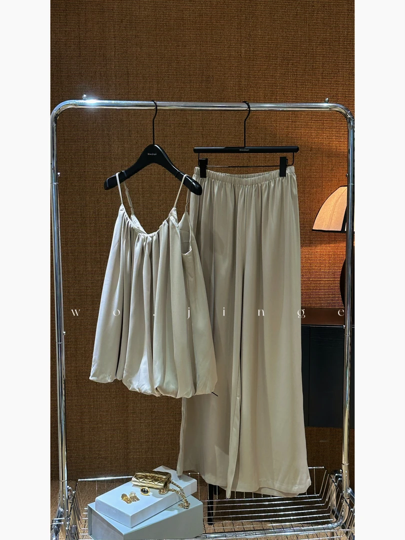 二静子极简约静奢（留恋）无以伦比特定冰凉人纹面料套装CX7288