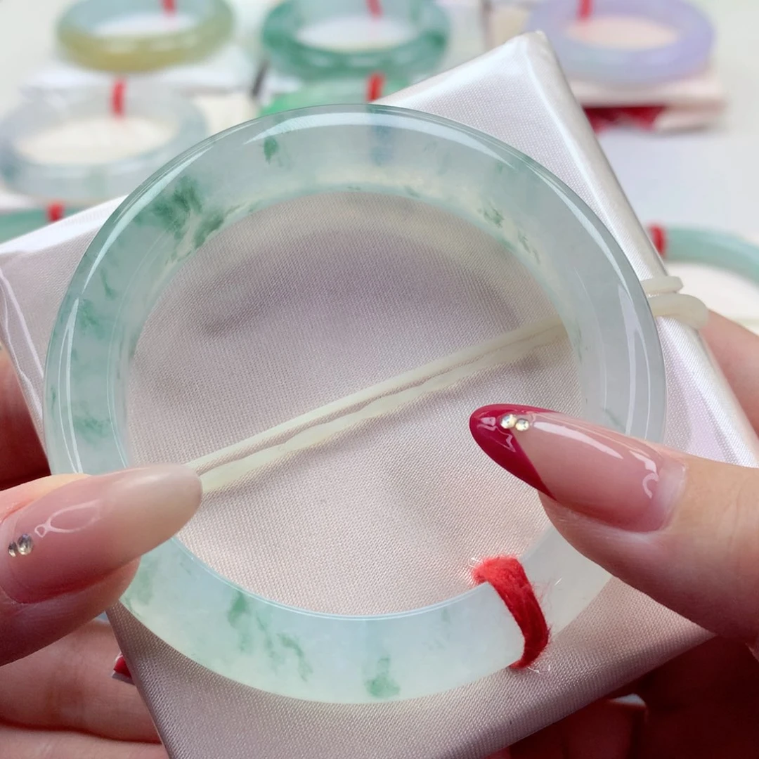 未镶嵌手镯翡翠9906皓腕凝霜 种老肉细 透亮 完美