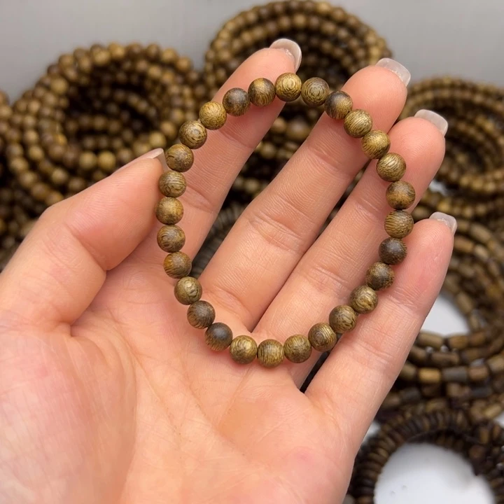 沉香碎屑沉香种植奇楠卡06圆珠单圈