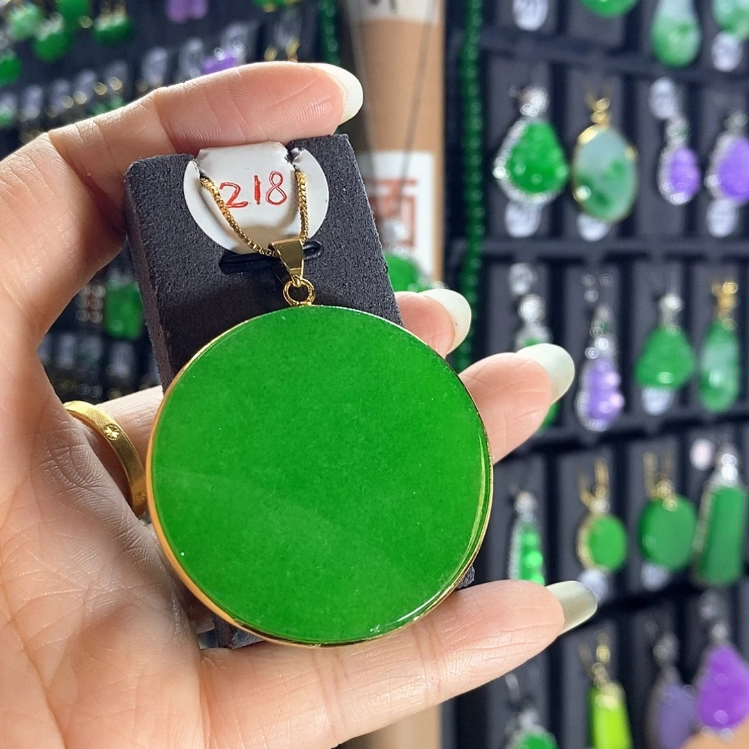 翡翠银S925镶嵌耳饰218