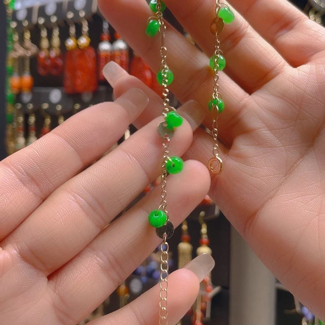 翡翠合金耳饰翡翠