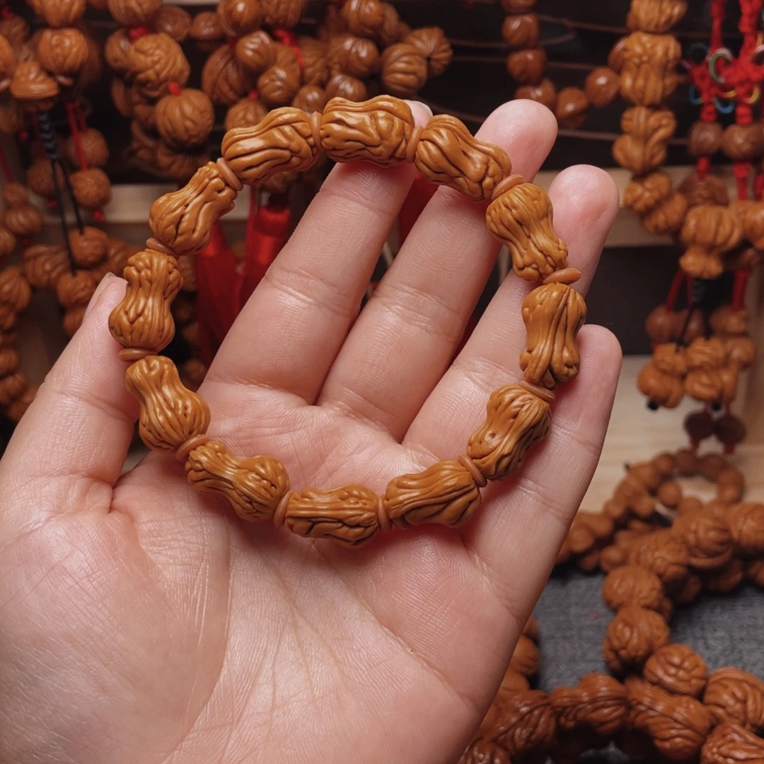 木质类龙纹桃枭龙串