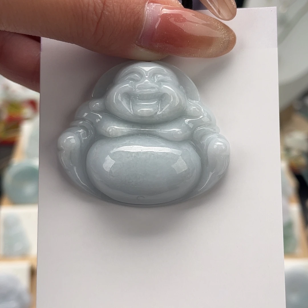 翡翠未镶嵌颈饰佛公