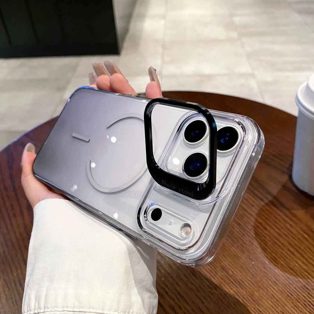 渐变镜头支架适用苹果17手机壳iphone16promax透明不发黄15磁吸14