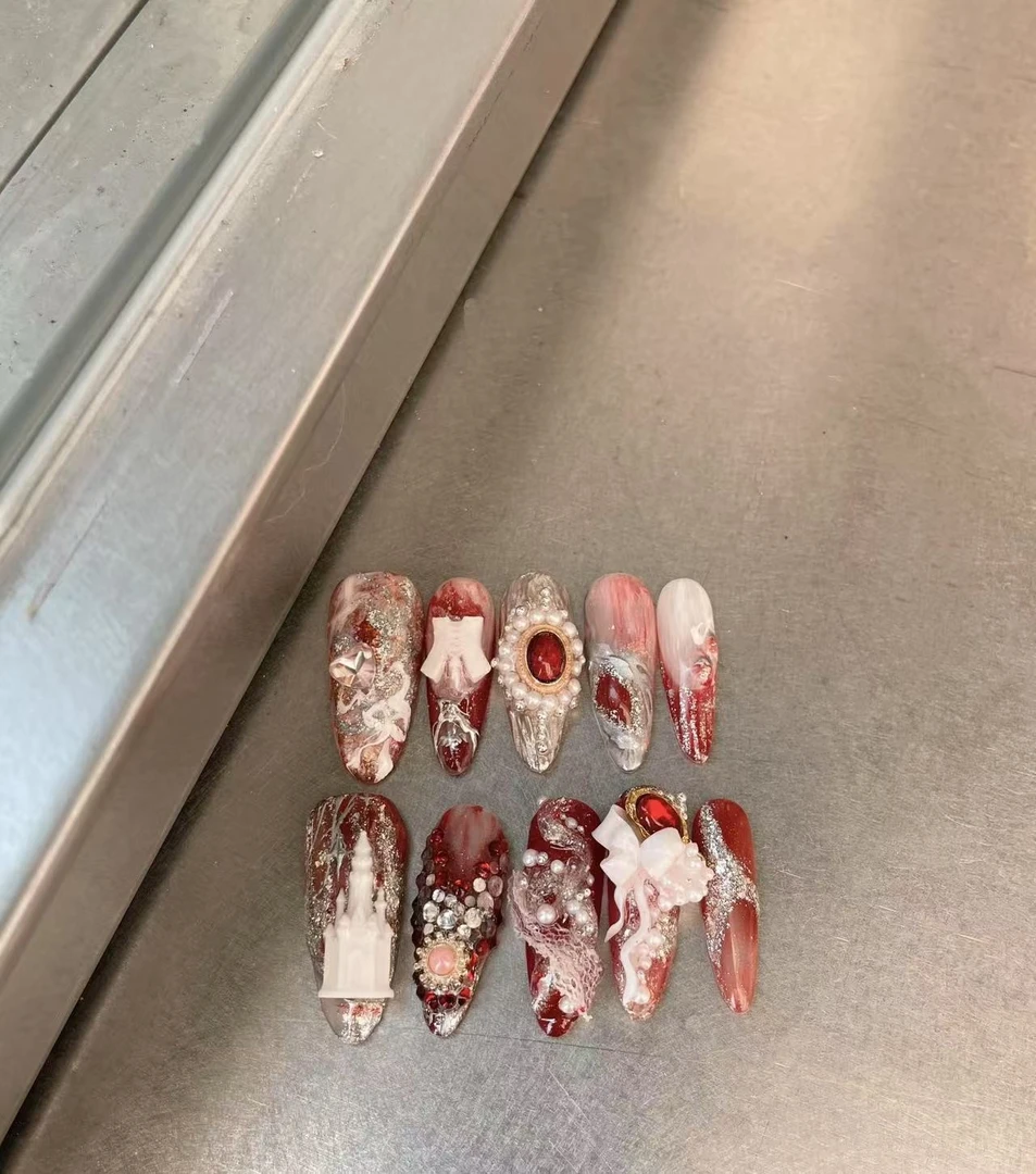 【预售】Mori茉莉 | 新品 性感女郎【纯手工穿戴甲】10片