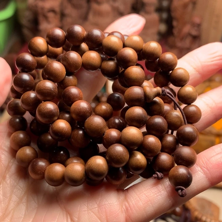 檀香木手串/手链老山檀08横纹奶香