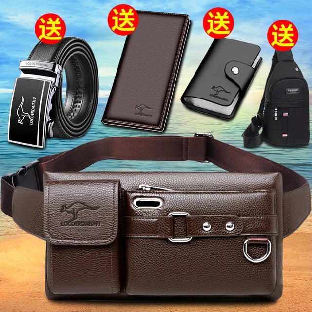 腰包男2025新款工地干活摆摊零钱大容量多功能防水耐磨胸包斜挎包