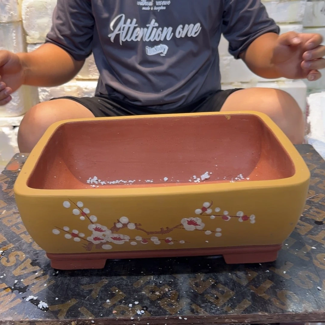 紫砂花盆口径28 21高度10