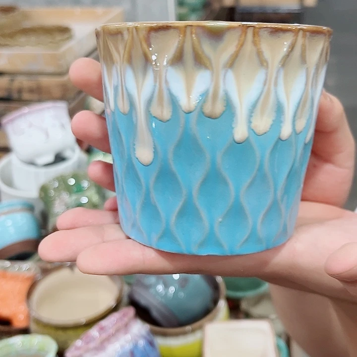 有孔.凑单10元陶瓷花盆发货！