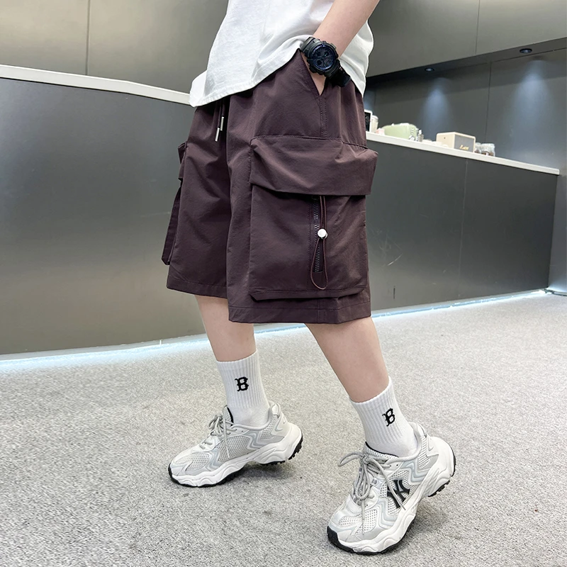 男童短裤夏季薄款2025新款中大童夏装男孩中裤外穿儿童宽松裤子潮