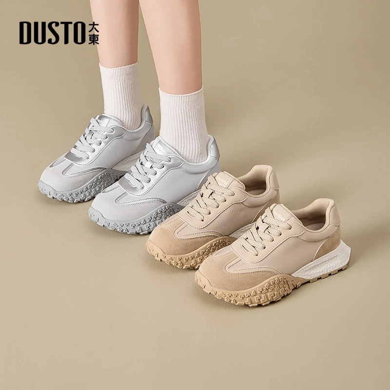 大东平底软底轻便阿甘鞋2025年秋季简约舒适户外运动休闲女鞋0764