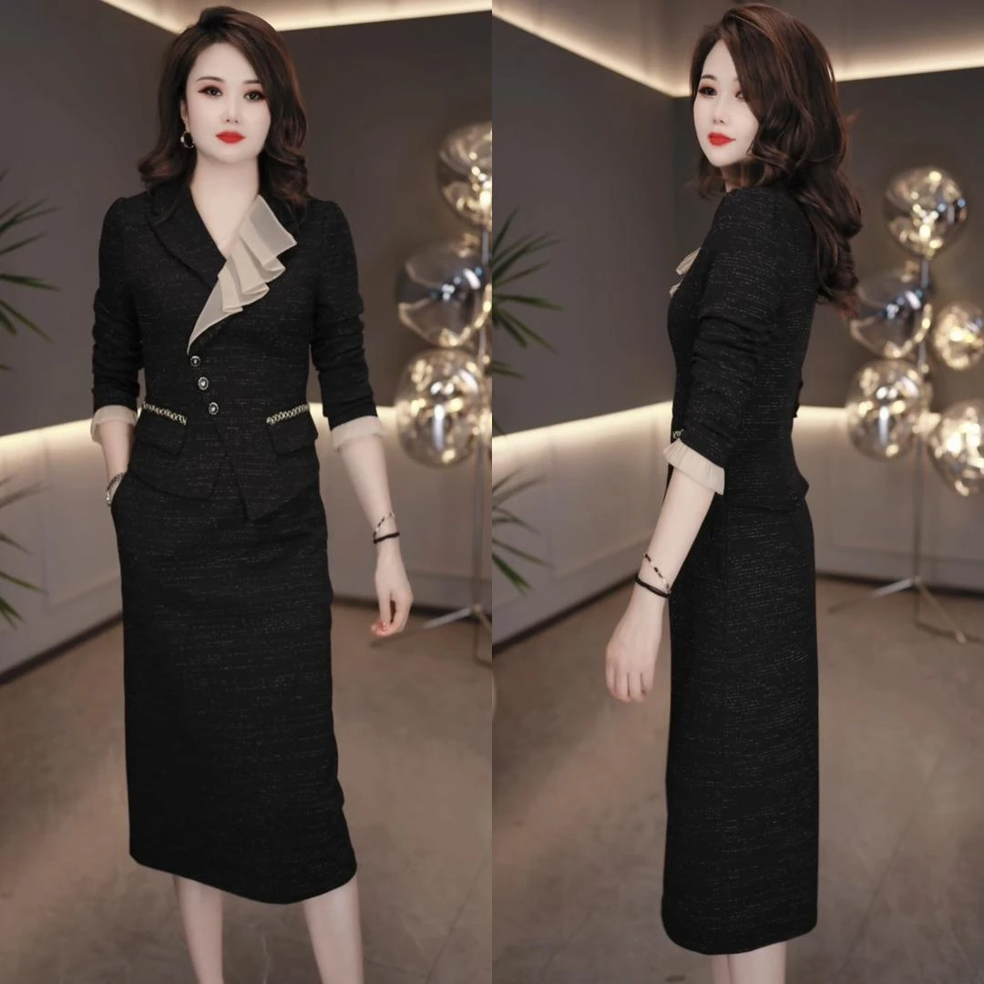 2025早秋新款减龄温柔气质显瘦时尚轻奢女人味百搭连衣裙M-4XL