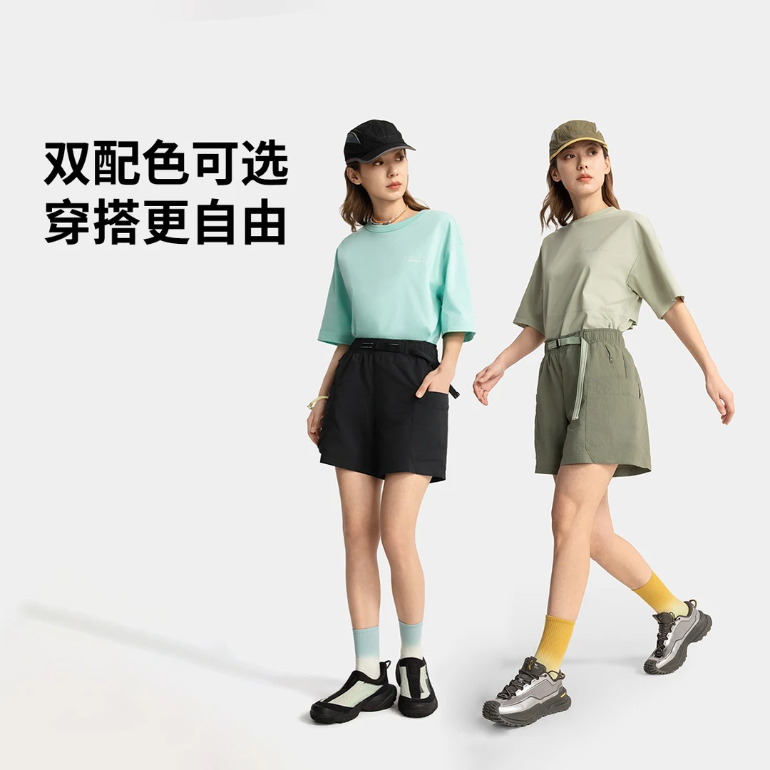 李宁户外CF溯运动短裤宽松工装多袋防风防泼水短裤AKSV230