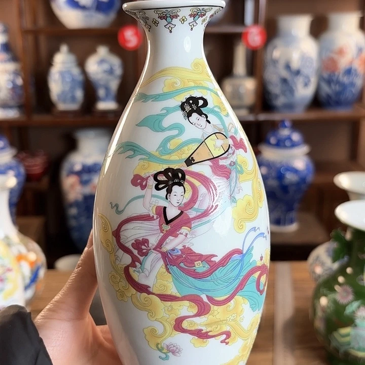 瓷片景德镇陶瓷赏瓶