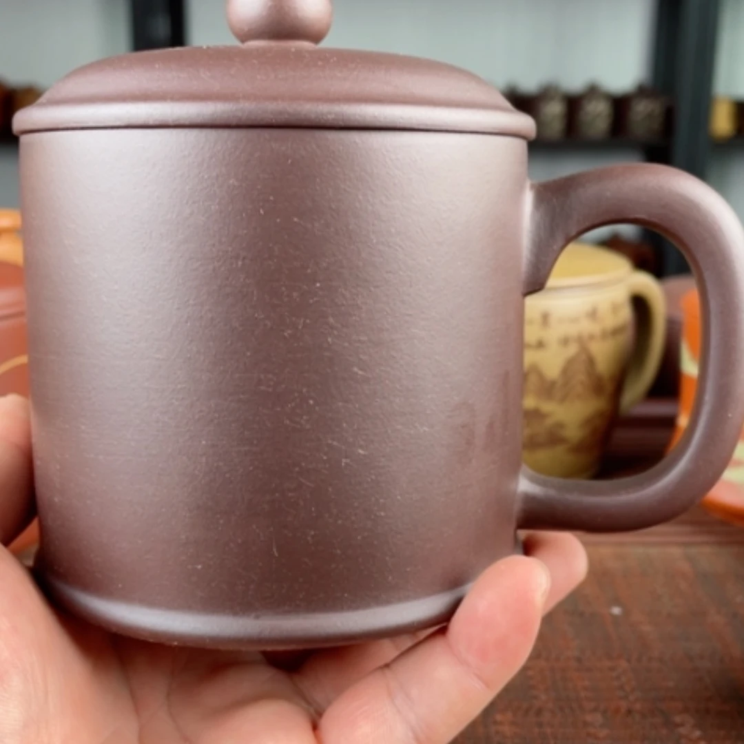 【闪购商品】茶杯紫砂宜兴原矿紫砂盖杯微瑕