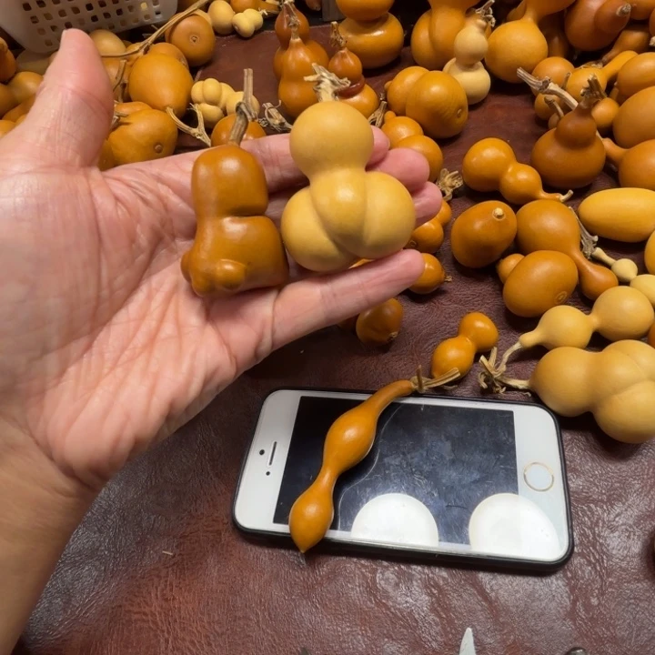 咕****ᐝ咕噜咕噜的，两把两把异形葫芦