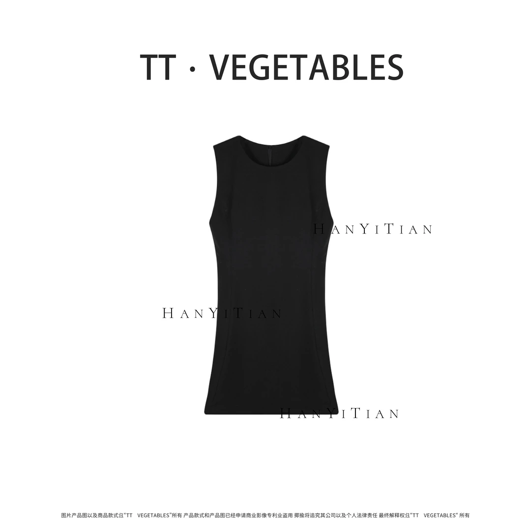 TT・VEGETABLES观水 春季新款百搭气质显瘦简约宽松连衣裙511199