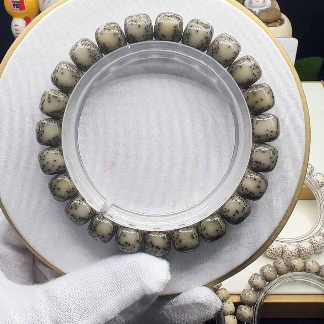 手串星月菩提绿冰糖10✖️9侧留白