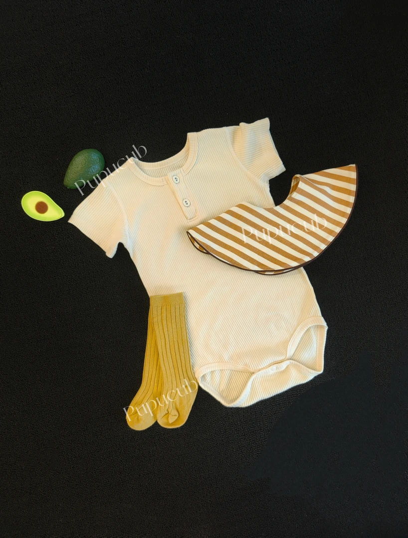手感超好！夏日奶糕包屁衣！pupucub宝宝夏季衣服短袖连体衣ins风