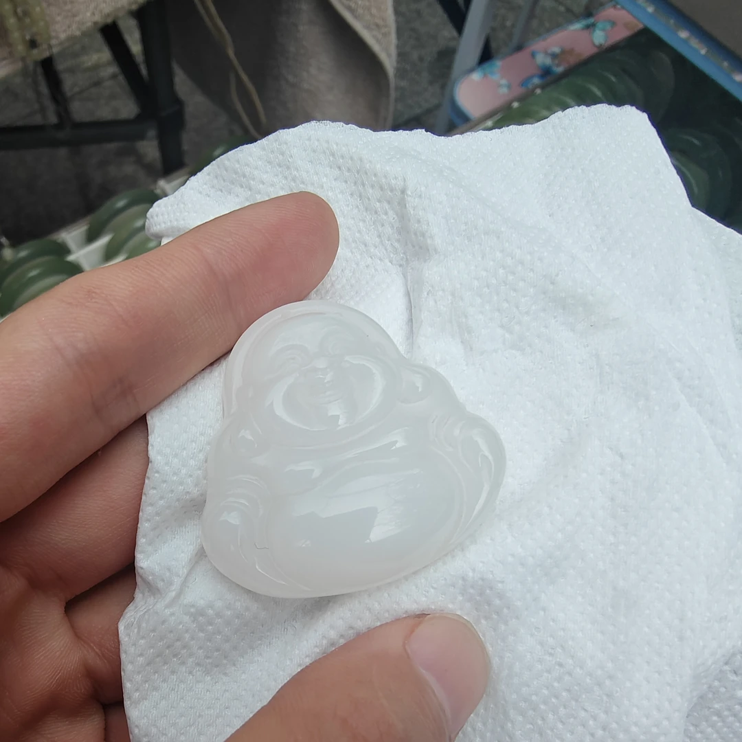【色标级正色】羊脂级 一级 爆油天然白传统工艺佛公 多样性发其一