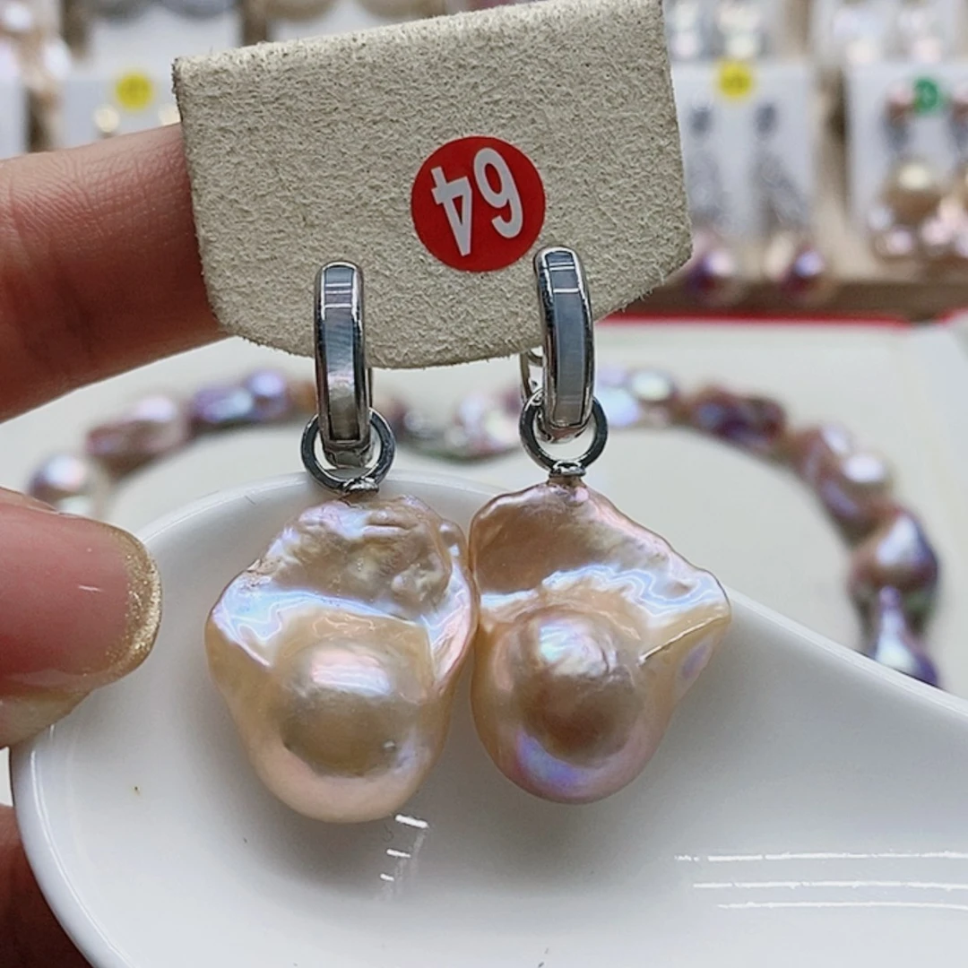 【闪购商品】淡水珍珠耳饰银S925镶嵌