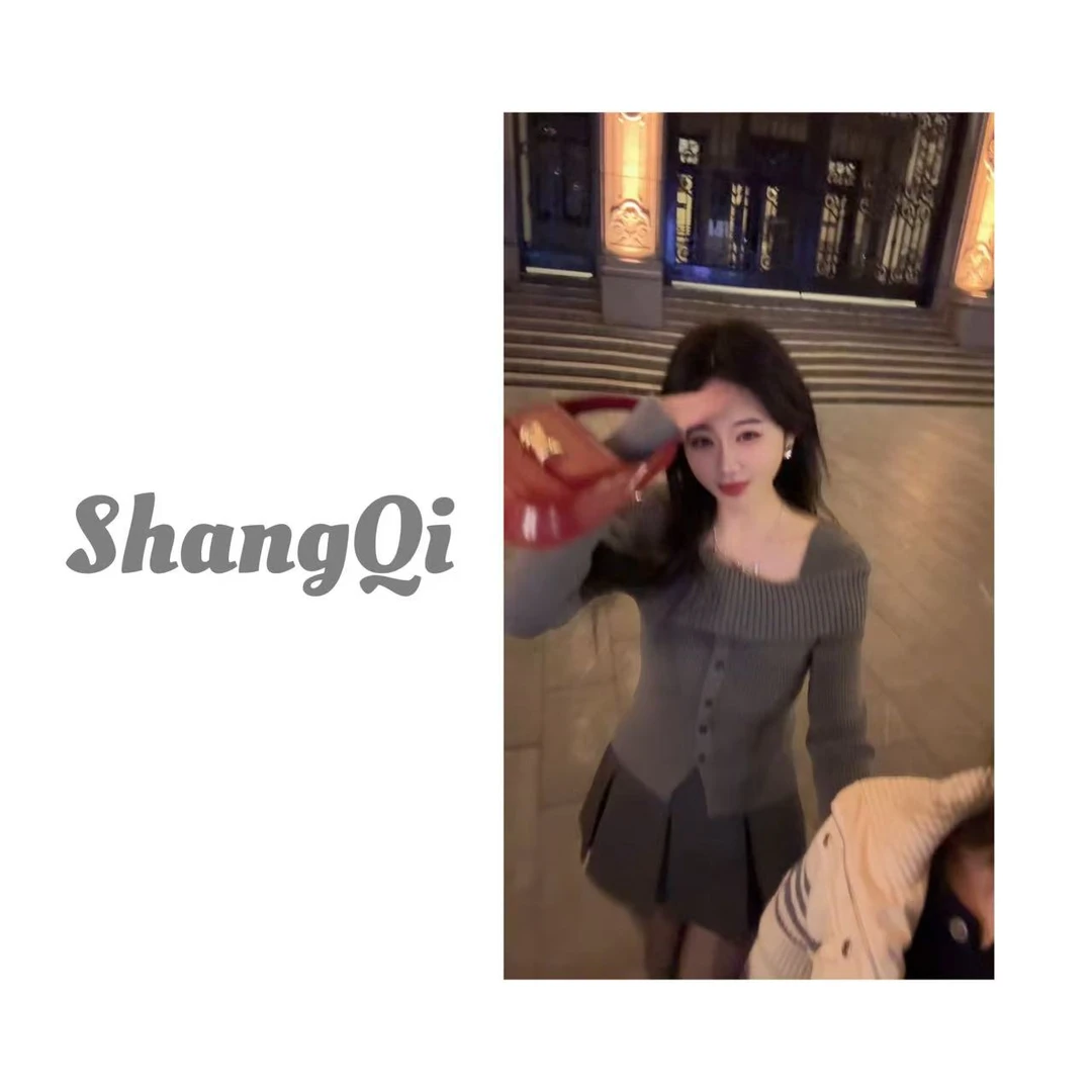 【薇薇安毛衣】显瘦长袖法式短款时尚设计感毛衣--CY-154卡码拍大