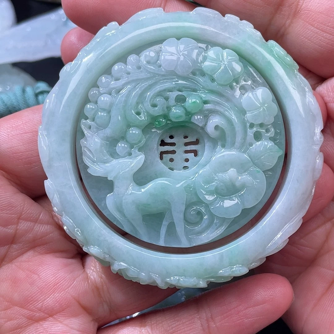 翡翠未镶嵌毛衣链1****0