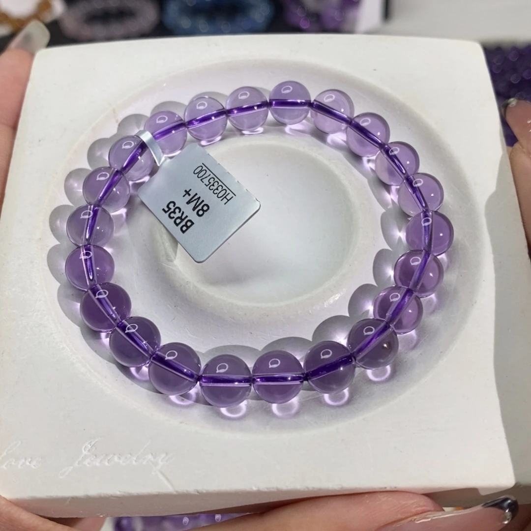 未镶嵌手链水晶巴西高品质紫水晶8m+