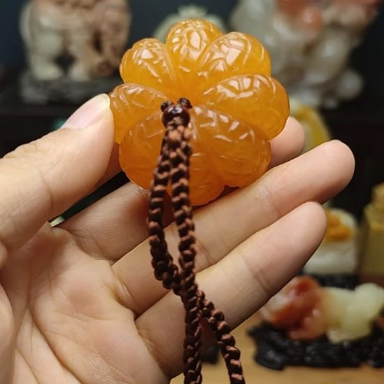 寿山石印石手把件手把件