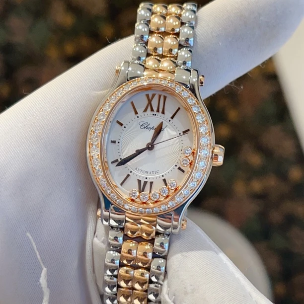 99新 Chopard/萧邦 99新原钻萧邦间金鸽子蛋31*29自动机械19全套