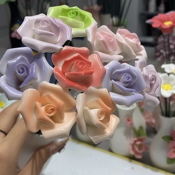 陶瓷纯手工捏花设计