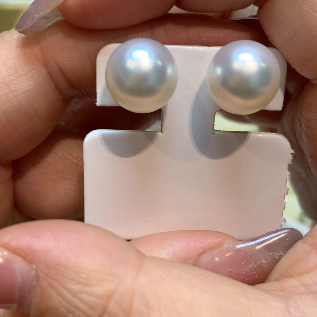 海水珍珠耳饰18K金镶嵌