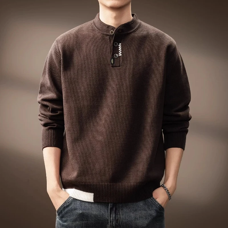 MR.MUDI/穆迪先生美式毛衣男秋冬新款百搭长袖针织衫打底宽松上衣