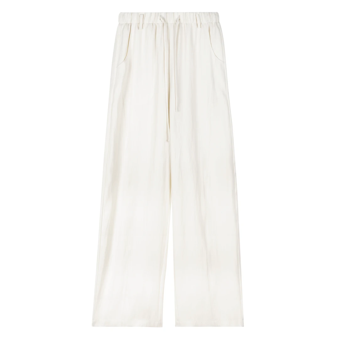 SS25144 春夏泡泡奶芙弹力腰肌理感镰刀裤