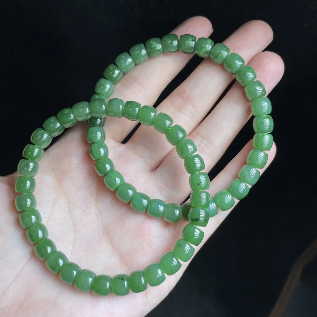 【玉总珠宝】和田碧玉直切手串手链贵气礼物多样性发一CAN4010157