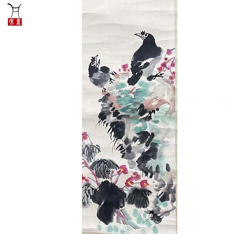 C1064娄先生SB花鸟镜片68.5x33cm/2平尺