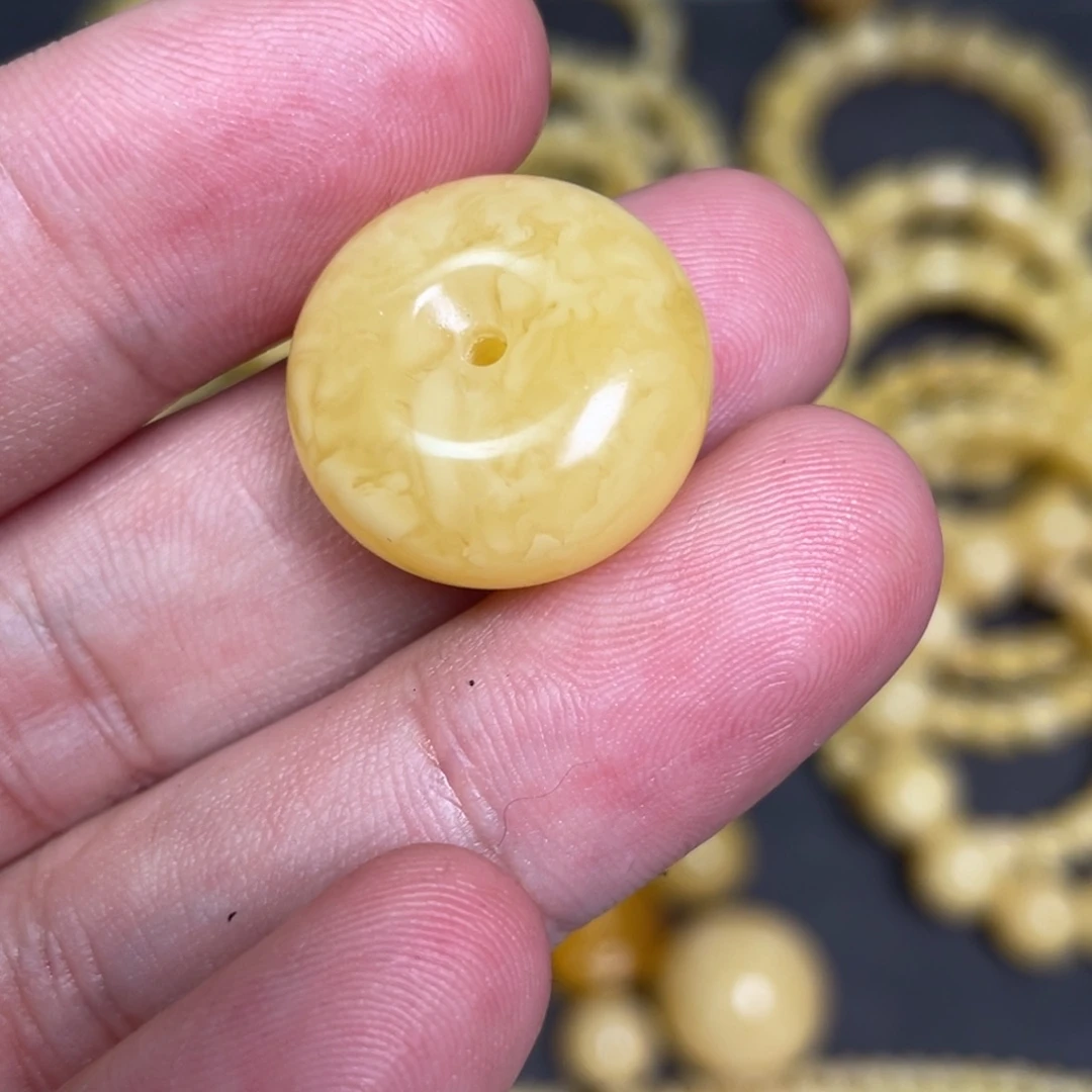 蜜蜡未镶嵌裸石蜜蜡平安扣