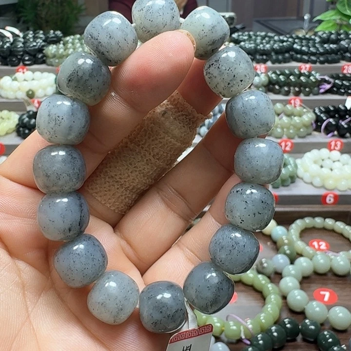 未镶嵌手链和田玉新疆青花老型卡14