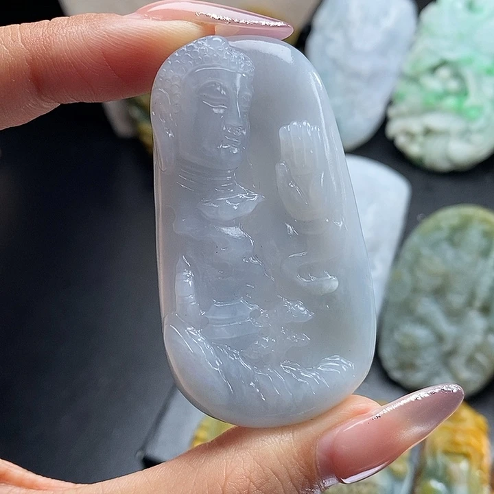 定制翡翠未镶嵌佛观天下