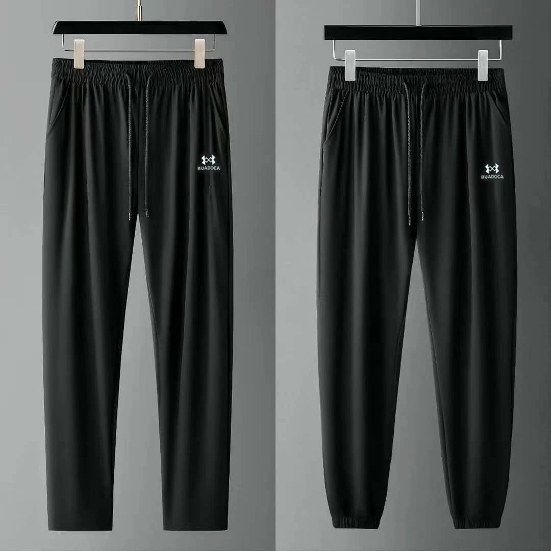 男士夏季三防透气冰丝速干休闲裤情侣款直口束脚透气高弹X002