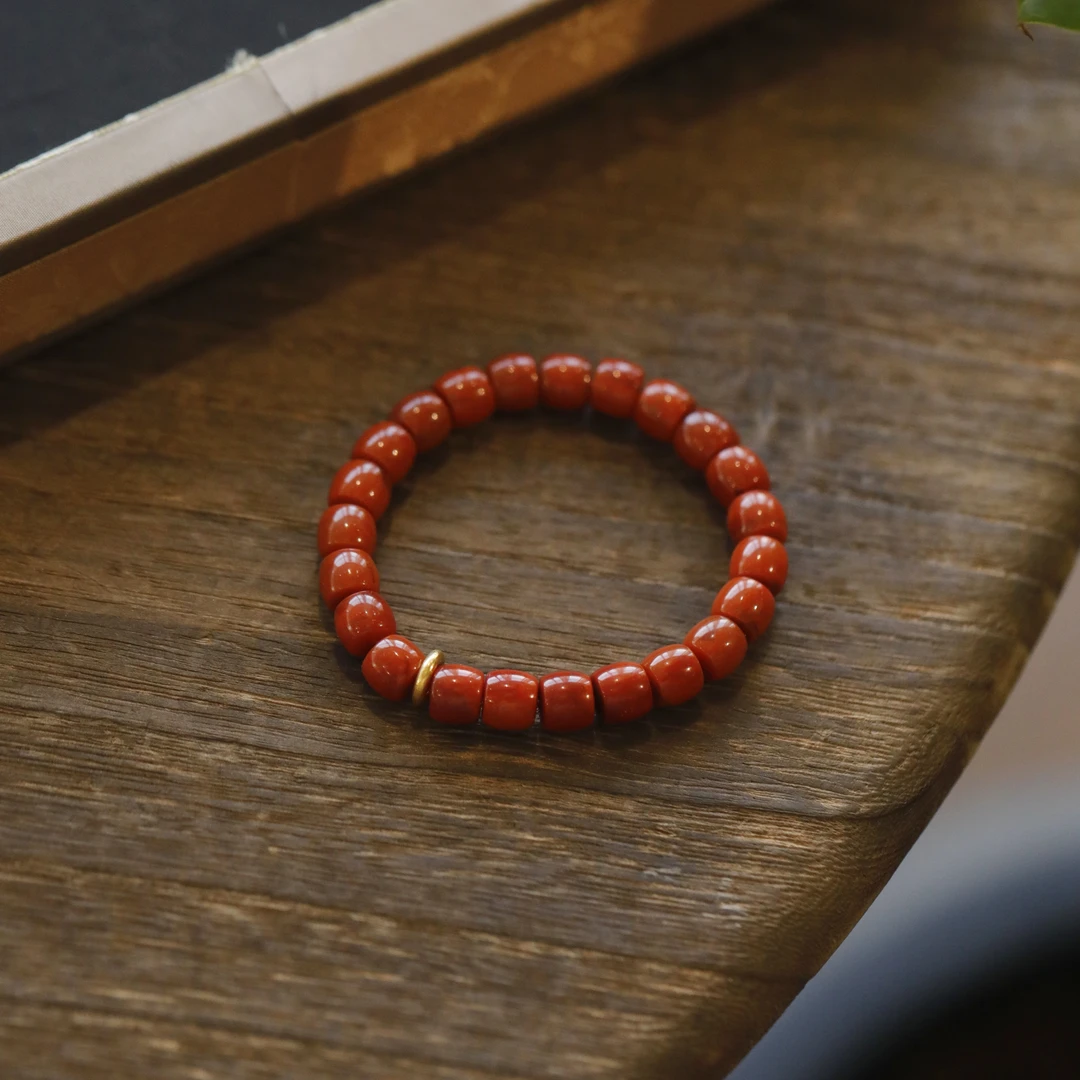 麦麦【大慕语】天然南红+18K 手串 多样性发一