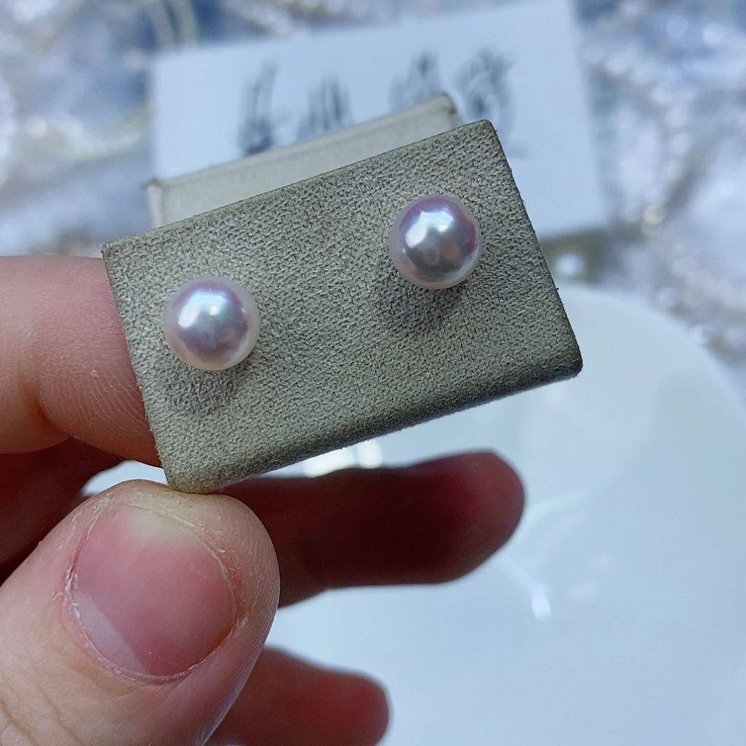 海水珍珠耳饰18K金镶嵌