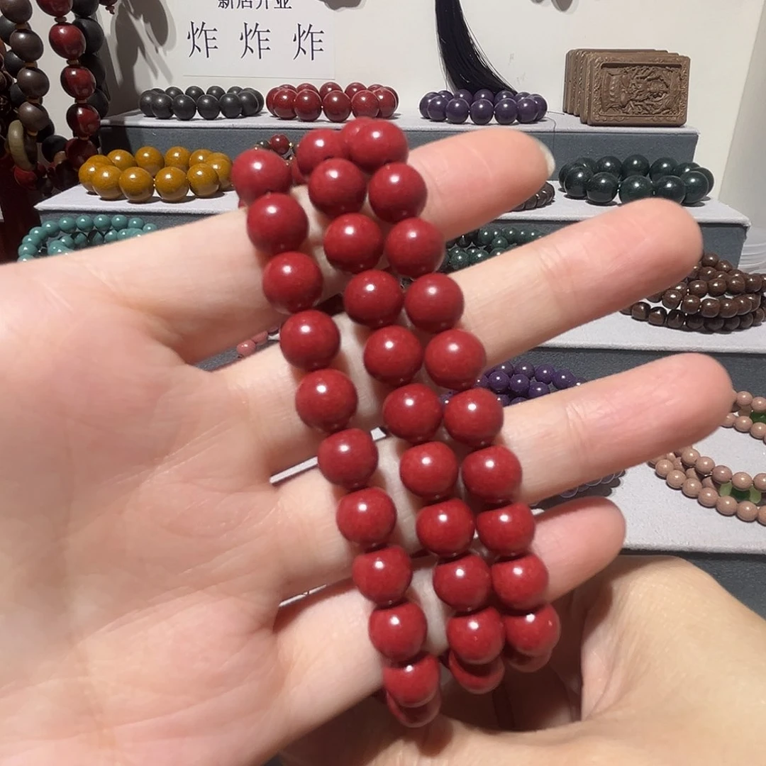 泥塑赤霞仙子0.8的三圈合香珠
