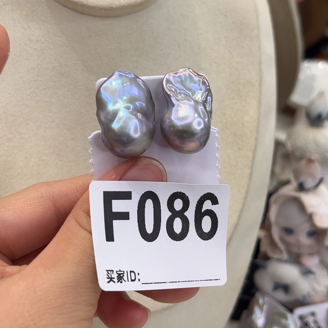 银S925镶嵌淡水珍珠耳饰
