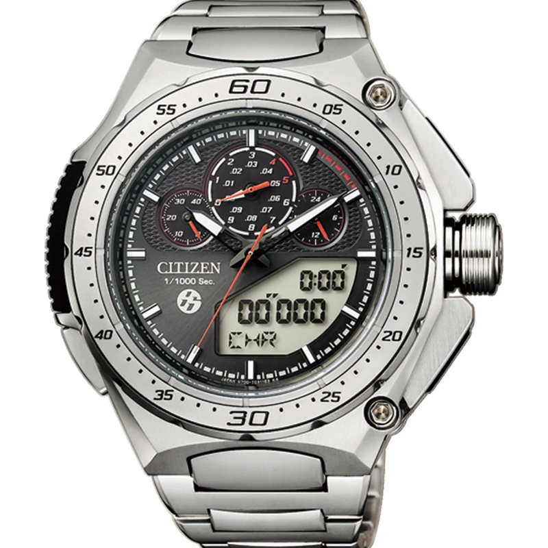 Citizen/西铁城光动能多功能运动腕表赛跑计时定时男表JW0100-51E