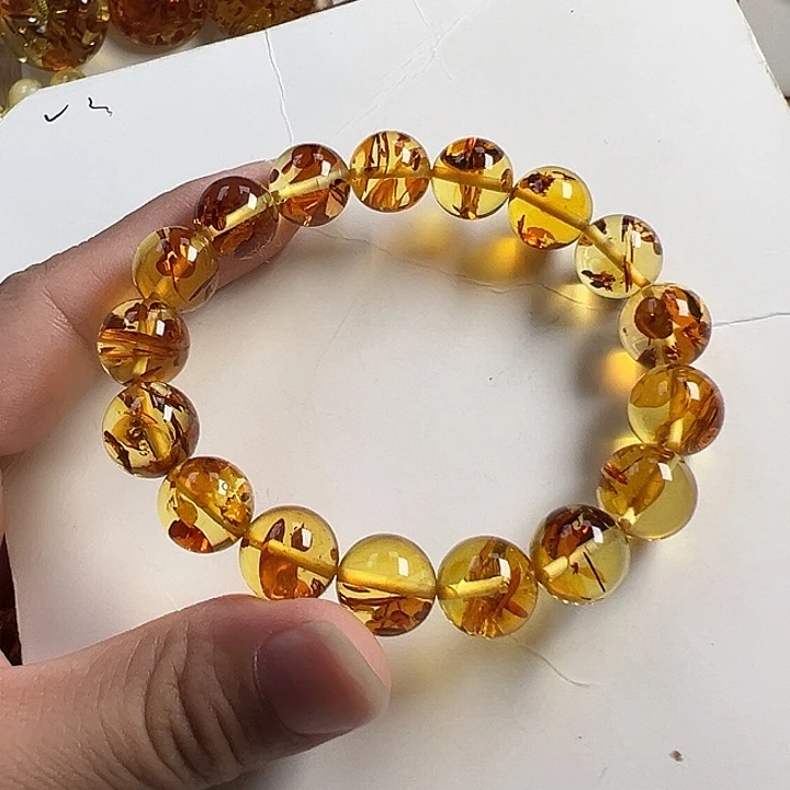 未镶嵌项圈琥珀（花珀）
