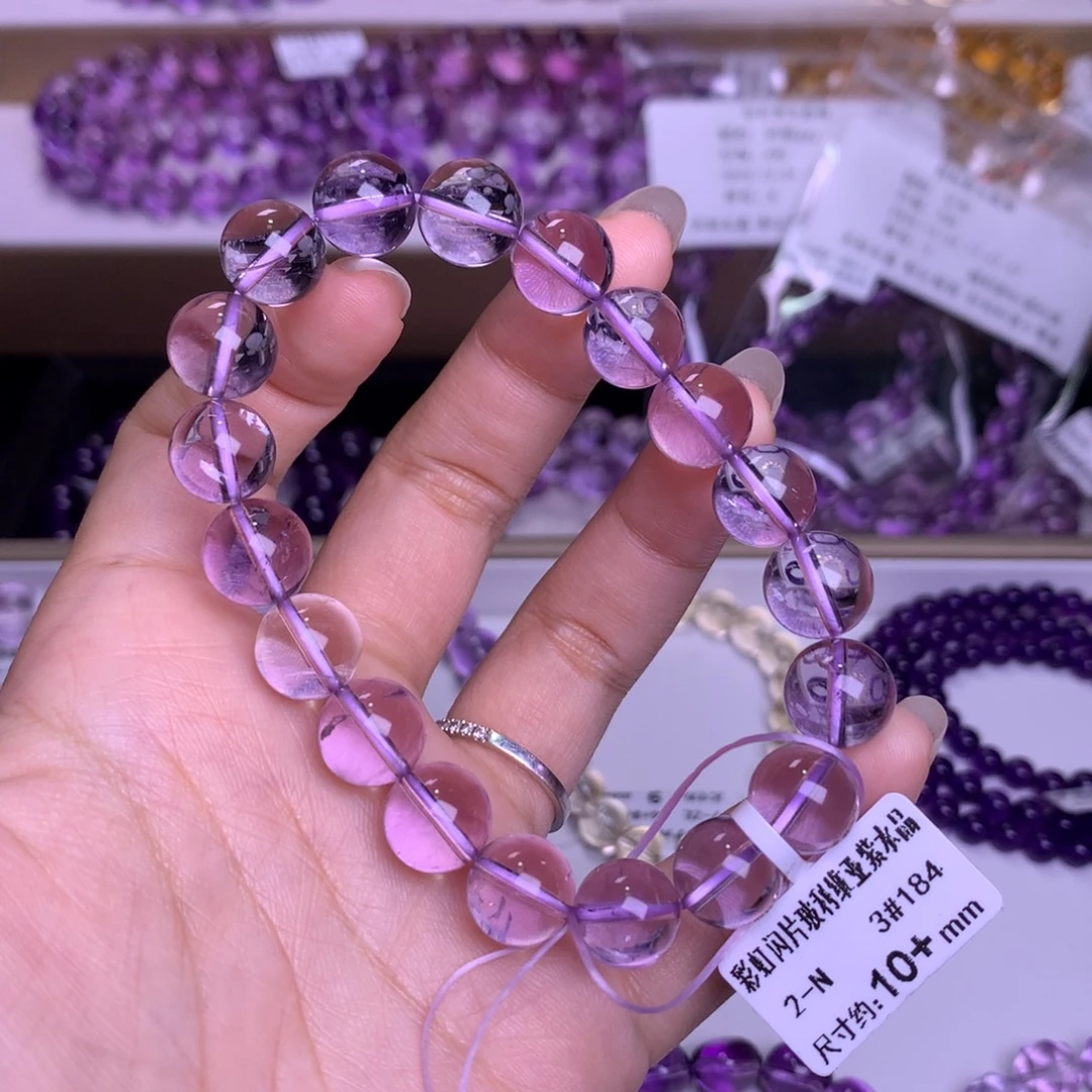 紫晶未镶嵌手链闪片玻利维亚